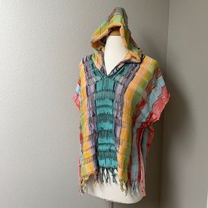 Anthropologie Sparrow knit beach poncho pullover summer sweater xs NWT